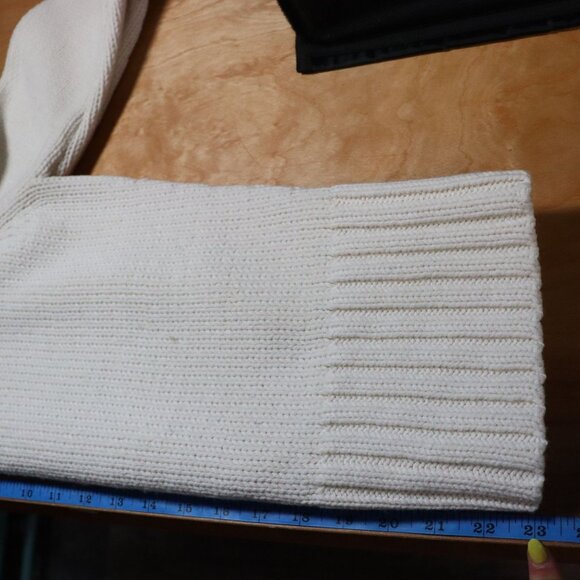 The Limited Wool Sweater Womens M White Grannycore Boho Hippie Transitional Work - Picture 10 of 14